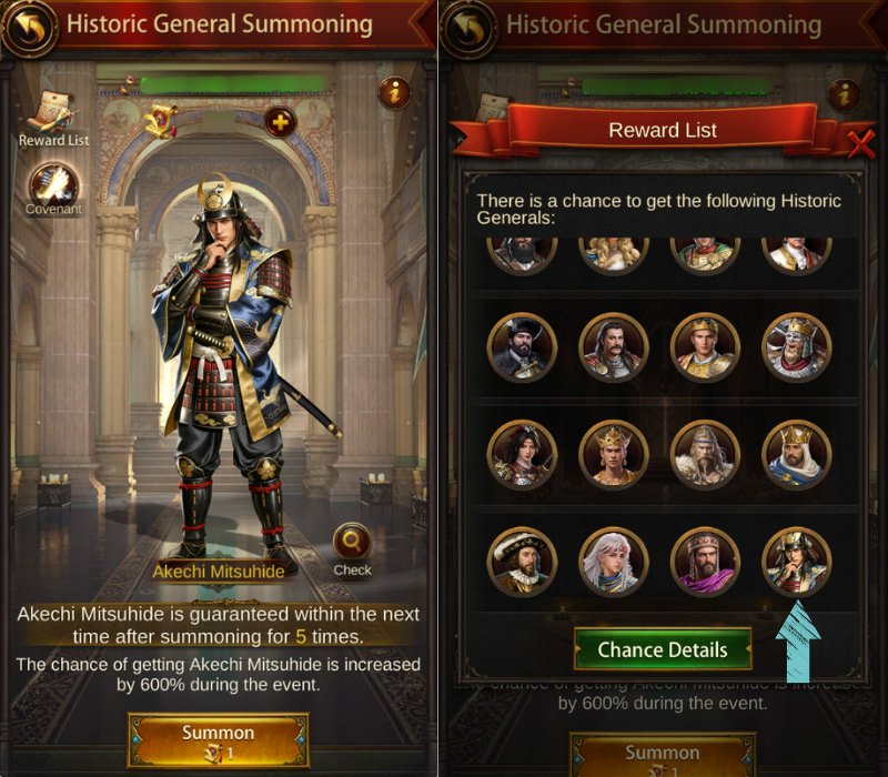 Summon Evony Akechi Mitsuhide in 2026 Fire Festival